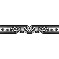 Elegant Floral Border, Art Nouveau Element vector