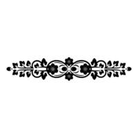 Elegant Black Floral Border, Vintage Element, alternate version 21 vector
