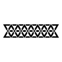 Geometric Deco Border, Stylized Black White Pattern - Geometry vector