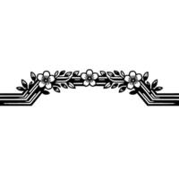 Geometric Blossom Border, Elegant Line Art vector