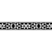 Elegant Floral Border, Vintage Style, Decorative Element, alternate version 21 vector