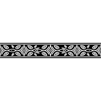 Elegant Botanical Border, Vintage Style, alternate version 14