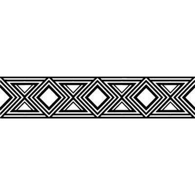 Geometric Deco Border, Minimalist Pattern, Elegant, Abstract