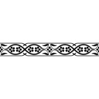 Elegant Floral Border, Vintage , Decorative Element, alternate version 253 vector