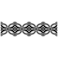 Intricate Black White Border, Ornate Pattern, Decorative Element vector