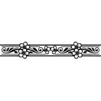 Elegant Floral Border, Vintage , Decorative Element, alternate version 254 vector