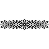 Elegant Floral Border, Vintage , Decorative Element, alternate version 258 vector