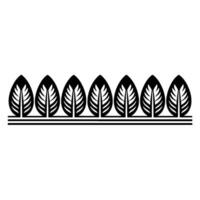 Geometric Leaf Border, Minimalist , Botanical Motif vector