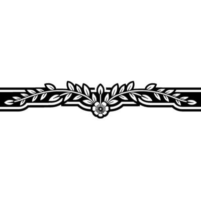 Elegant Floral Border, Vintage Element, alternate version 41