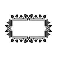 Art Deco Leaf Frame, Elegant Border, Vintage vector