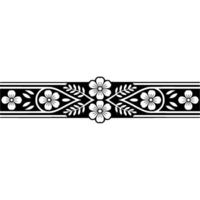 Intricate Floral Border, Japanese Motifs, Decorative Element vector