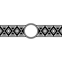 Geometric Deco Border, Circular Focal Point, Pattern vector