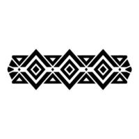 Geometric Tribal Border, Minimalist, alternate version 14 vector