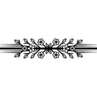 Delicate Sakura Branch Border, Minimalist Floral vector