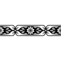 Intricate Floral Border, Vintage Style, Decorative Element, Texture vector