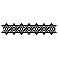 Geometric Tribal Border, Black White Pattern, Textile vector