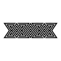 Geometric Deco Border, Minimalist Pattern - Monochrome vector