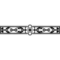 Elegant Floral Border, Vintage Element, alternate version 43 vector