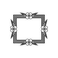 Elegant Floral Frame, Minimalist , Decorative Border - Botanical vector