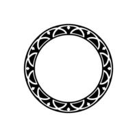 Celtic Circle Ornament, Intricate Border, Minimalist vector