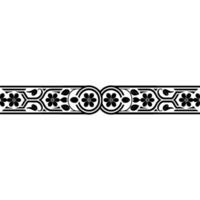 Elegant Floral Border, Vintage , Decorative Element, alternate version 274 vector