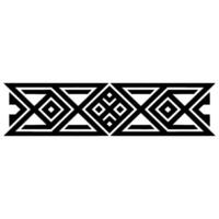 Geometric Tribal Border, Minimalist, alternate version 17 vector