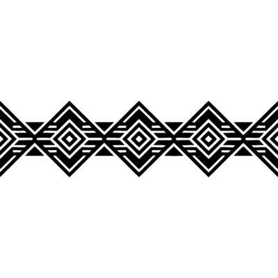 Geometric Border, Tribal Pattern, Minimalist, Diamond