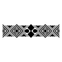 Geometric Deco Border Minimalist Black White, Symmetrical vector