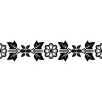 Elegant Floral Border, Vintage Style, Decorative Element, alternate version 27 vector