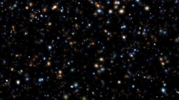 Loop flash star particles on black abstract background video