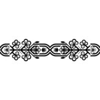Elegant Floral Border, Vintage Element, alternate version 46 vector