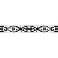 Elegant Floral Border, Vintage , Decorative Element, alternate version 281 vector