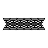 Geometric Deco Border, Minimalist Pattern, Black White, Art vector