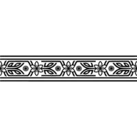 Elegant Botanical Border, Vintage Style, alternate version 17 vector