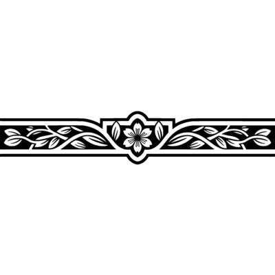 Elegant Floral Border, Vintage , Decorative Element, alternate version 286