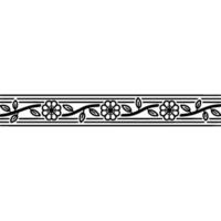 Elegant Floral Border, Vintage , Decorative Element, alternate version 287 vector
