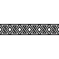 Geometric Deco Border Minimalist Black White Pattern, Abstract vector