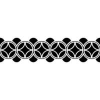 Geometric Japanese Border, Minimalist Pattern vector