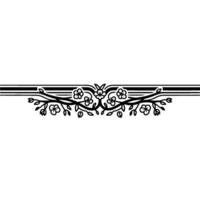 Elegant Floral Border, Vintage , Decorative Element, alternate version 289 vector
