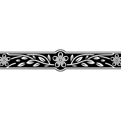 Elegant Floral Border, Vintage , Decorative Element, alternate version 291