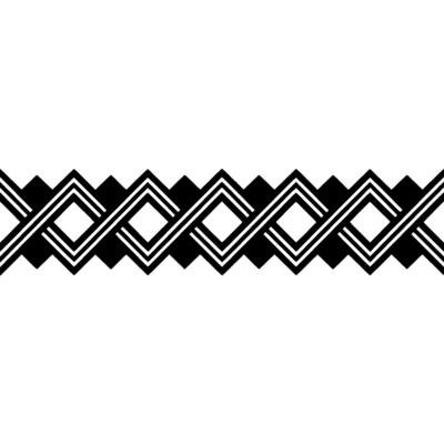 Geometric Border, Layered Diamond Pattern, Minimalist