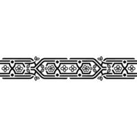Elegant Floral Border, Vintage , Decorative Element, alternate version 303 vector