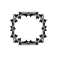 Art Nouveau Ivy Frame Elegant Decorative Border vector
