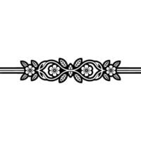 Elegant Floral Border, Vintage Element, alternate version 50 vector