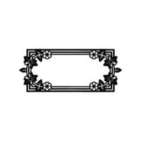Elegant Floral Frame, Art Deco Style, Vintage - Artdeco vector