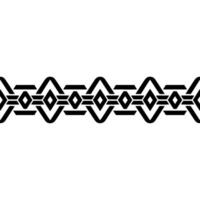 Geometric Tribal Border, Minimalist - Repeating vector