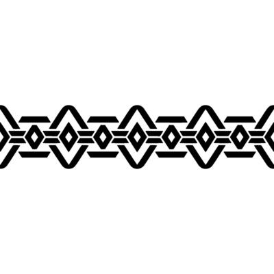 Geometric Tribal Border, Minimalist - Repeating