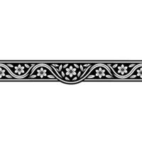 Elegant Floral Border, Vintage , Decorative Element, alternate version 306 vector