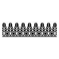 Geometric Leaf Border, Art Deco Style, Pattern vector