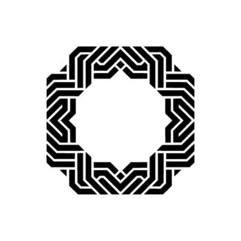 Geometric Hexagonal Pattern, Minimalist , Abstract Ornament vector